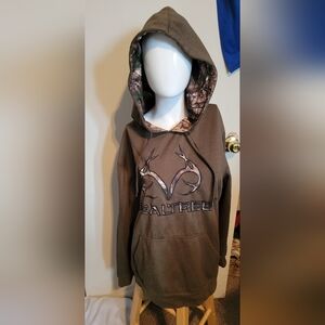 Realtree Camouflage Hoodie with Orange Trim